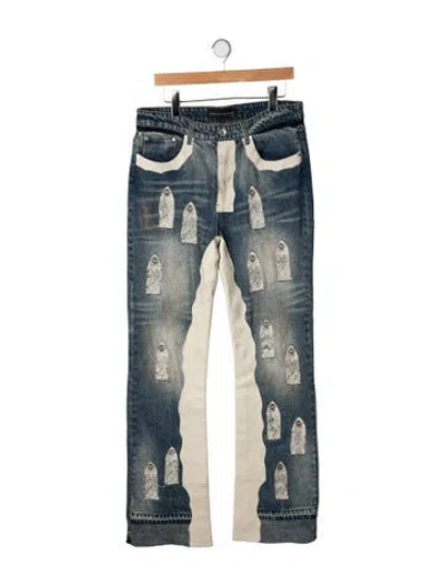 Pre-owned Who Decides War Straight-leg Jeans In Blue
