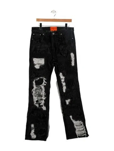 Pre-owned Who Decides War Straight-leg Jeans W/ Tags In Black