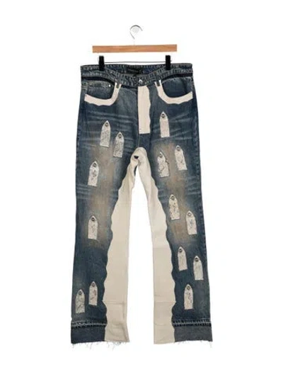 Pre-owned Who Decides War Straight-leg Jeans W/ Tags In Blue