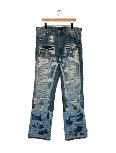 Pre-owned Who Decides War Straight-leg Jeans W/ Tags In Blue