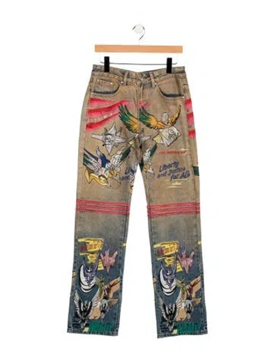Pre-owned Who Decides War Straight-leg Jeans W/ Tags In Blue