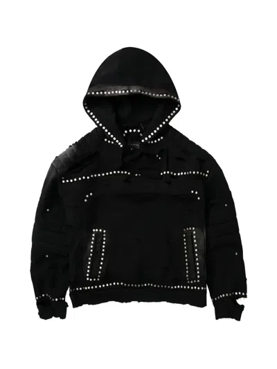 Who Decides War Studded Hoodie In Black
