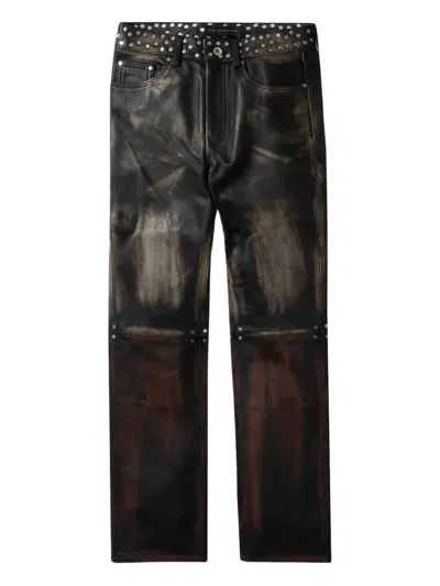 Who Decides War Studded Leather Trousers