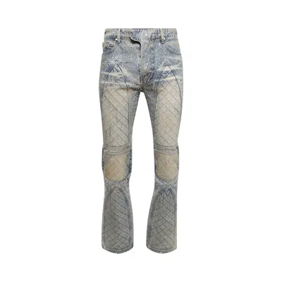 Pre-owned Who Decides War Studded Moto Denim 'denim' | Blue | Men's Size 38