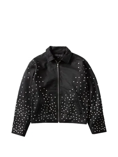 Who Decides War Studded Star Trucker Jacket In Black