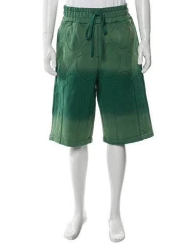 Pre-owned Who Decides War Tie-dye Print Jogger Shorts W/ Tags In Green