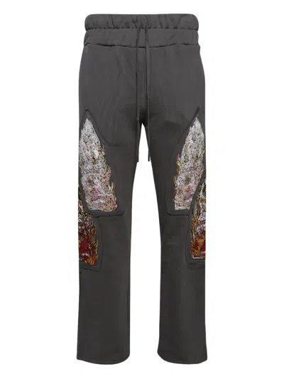 WHO DECIDES WAR TRIPLE FLAME GLASS TRACK PANTS