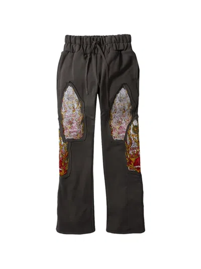 Who Decides War Triple Flame Glass Track Pants In Multi