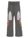 Who Decides War Gray Triple Flame Glass Sweatpants In Grey