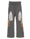 Who Decides War Gray Triple Flame Glass Sweatpants In Grey