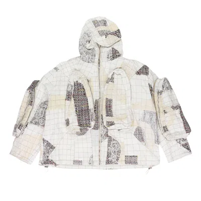 Pre-owned Who Decides War Tweed Patchwork Window Hoodie 'white' | Men's Size Xs