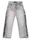 Who Decides War Gray Ultra Flare Scripture Jeans In Grau