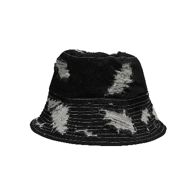 Pre-owned Who Decides War Visor Bucket 'distressed Selvedge' In Blue