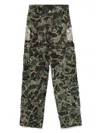 Who Decides War Washed Camo Cargo Pants In Olive