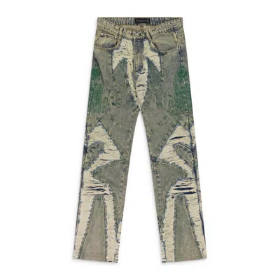 Who Decides War Wave Distressed Straight-fit Jeans In Green