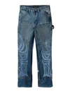 Who Decides War Wdw Winged Carpenter Denim Pants In Blue