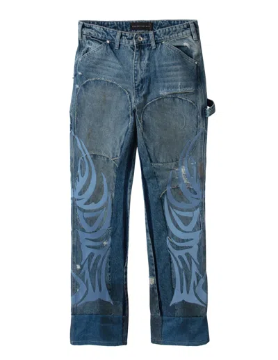WHO DECIDES WAR WDW WINGED CARPENTER DENIM PANTS