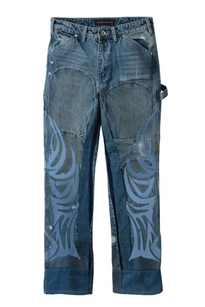 Who Decides War Wdw Winged Carpenter Denim Pants In Sky