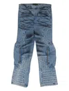 Who Decides War Whiskering-effect Jeans In Blue