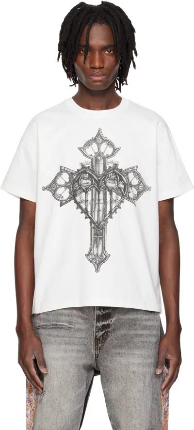 Who Decides War White Crossed Heart Short Sleeve T-shirt
