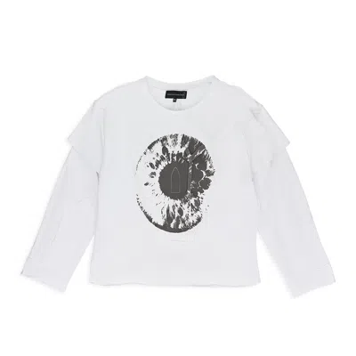 Who Decides War White Eye Winged Logo Ls T-shirt
