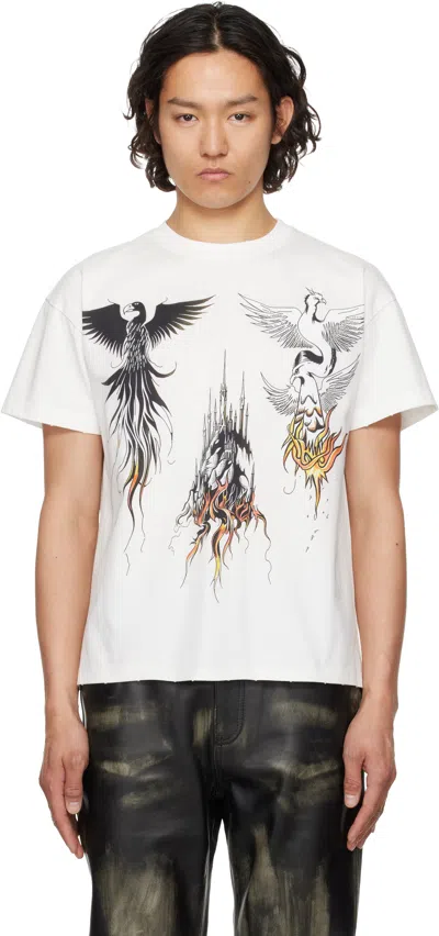 Who Decides War White Nefarious Short Sleeve T-shirt In Cloud