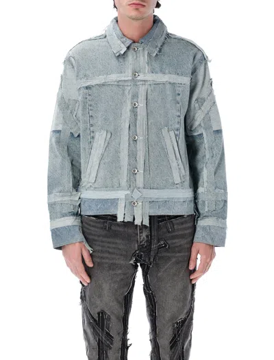 Who Decides War Distressed Denim Exposure Trucker Jacket In Multi