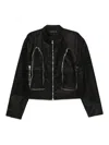 Who Decides War Window Biker Jacket In Black