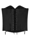 Who Decides War Window Drawstring Corset In Black