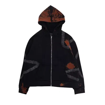 Pre-owned Who Decides War Windowed Zip Up Hoodie 'coal' | Grey | Men's Size Xl In Gray