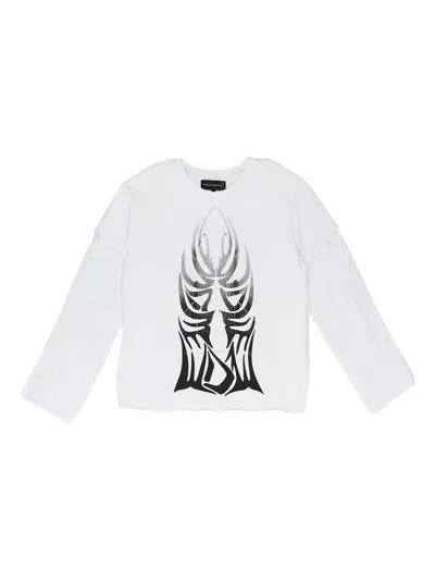 Who Decides War Winged Gradient T-shirt In White