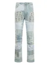 Who Decides War Winged Organza Patchwork Jeans In Multi