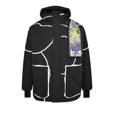 Pre-owned Who Decides War X Add Hooded Parka With Down Padding 'black' | Men's Size M