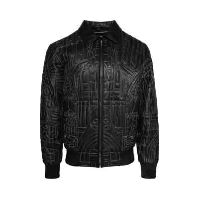 Pre-owned Who Decides War X Pelle Pelle Cathedral Jacket 'coal' | Black | Men's Size Xl