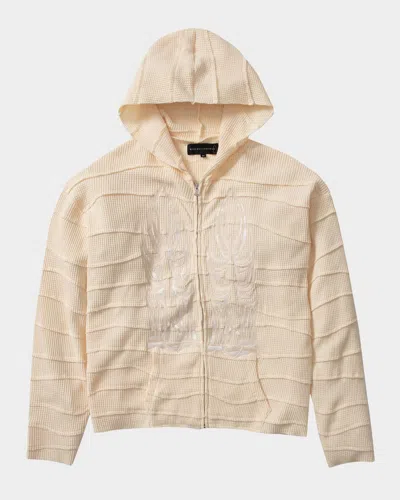 Who Decides War X Pelle Pelle Men's Cathedral Zip Hoodie In Cream