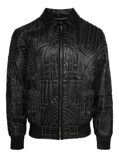 Who Decides War X Pp Cathedral Bomber Jacket In Black