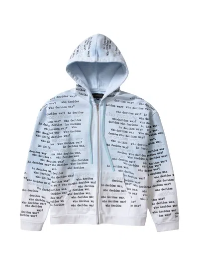 Who Decides War Zip Scripture Hoodie In Gray