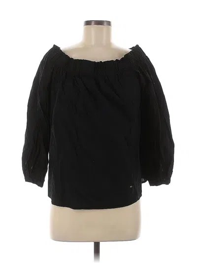 Pre-owned Who What Wear 3/4 Sleeve Blouse In Black