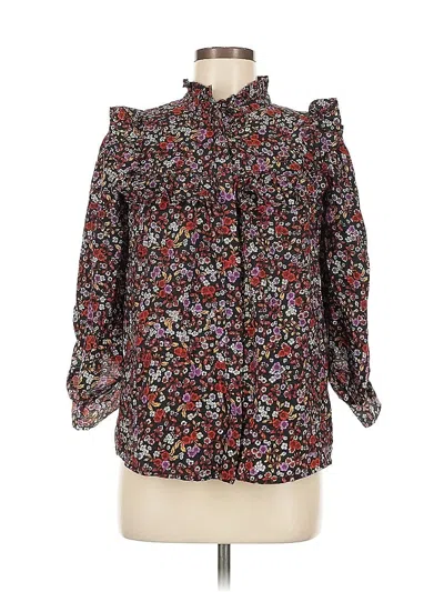 Pre-owned Who What Wear 3/4 Sleeve Blouse In Black