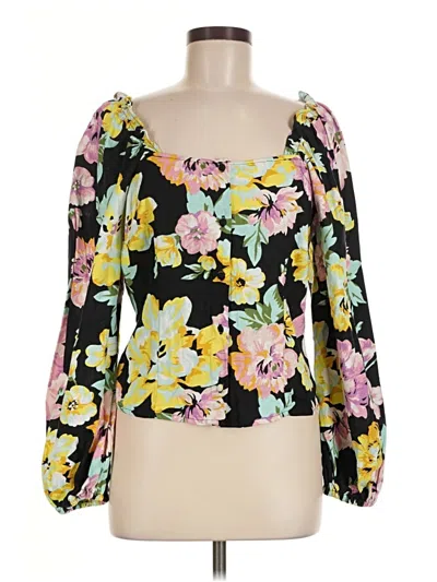 Pre-owned Who What Wear 3/4 Sleeve Blouse In Black