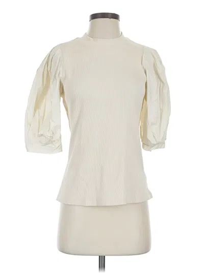 Pre-owned Who What Wear 3/4 Sleeve Blouse In Ivory