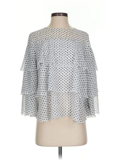 Pre-owned Who What Wear 3/4 Sleeve Blouse In Silver
