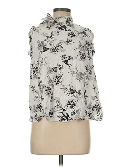 Pre-owned Who What Wear 3/4 Sleeve Blouse In Silver
