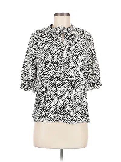 Pre-owned Who What Wear 3/4 Sleeve Blouse In White