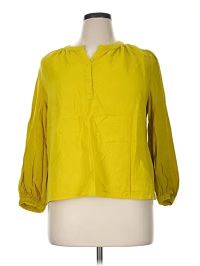 Pre-owned Who What Wear 3/4 Sleeve Blouse In Yellow
