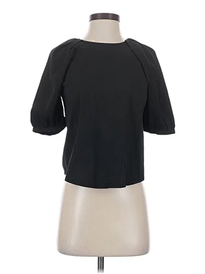 Pre-owned Who What Wear 3/4 Sleeve Top Black Boatneck Tops