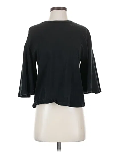 Pre-owned Who What Wear 3/4 Sleeve T-shirt In Black