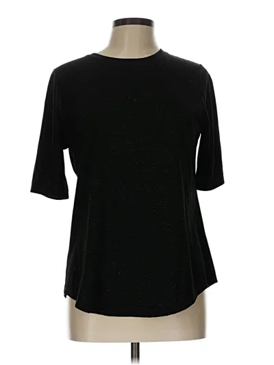 Pre-owned Who What Wear 3/4 Sleeve T-shirt In Black