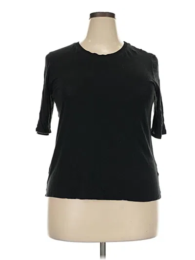 Pre-owned Who What Wear 3/4 Sleeve T-shirt In Black