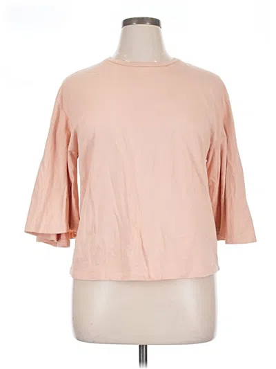 Pre-owned Who What Wear 3/4 Sleeve T-shirt In Pink